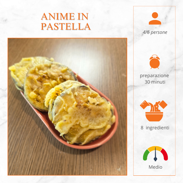 Frittelle di melanzane in pastella servite su piatto rosso, ricetta tradizionale italiana per secondi piatti